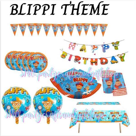 Blippi Theme Partyneeds Party Decorations Happy Birthday Banner