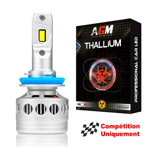 Ampoule LED H11 THALLIUM 85 WATTS 16 000 LUMENS BLANC 6500K Moto