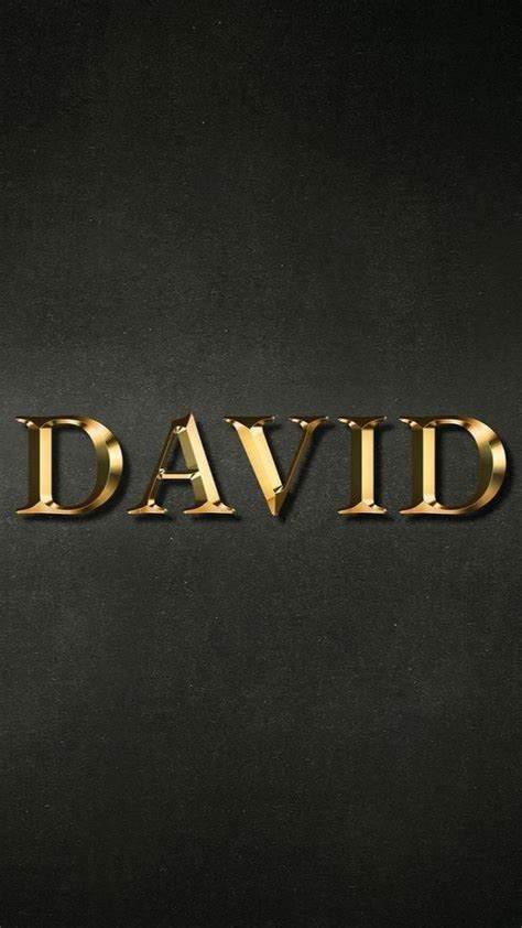 David Name Wallpaper in Gold