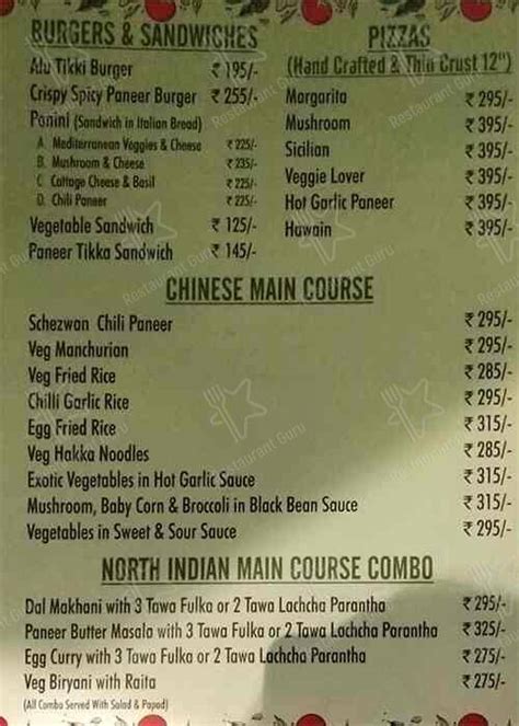 Menu at Tree House Cafe, Agra