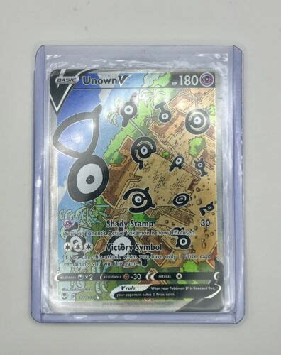 Pokémon TCG Unown V Sword Shield Silver Tempest 177 195 Holo Ultra