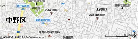 東京都中野区上高田2丁目22の地図 住所一覧検索｜地図マピオン