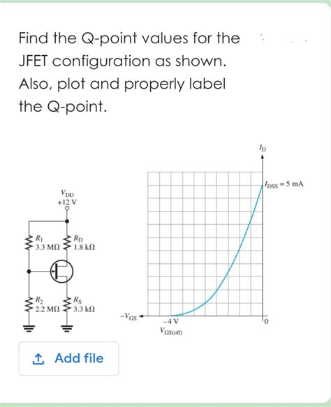 Answered Find The Q Point Values For The Jfet Bartleby