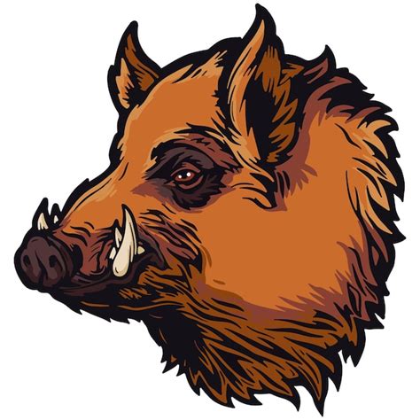 Bunter Wildschweinkopf Vektoren Und Illustrationen Zum Kostenlosen