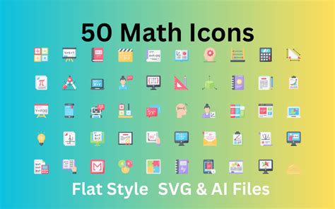 Math Icon Set Flat Icons Svg And Ai Files