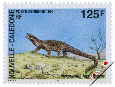 NEW CALEDONIA 1996 125 Franc Air Mail Stamps Mekosuchus Inexpactatus