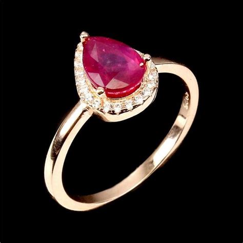 Natural Red Ruby Ring