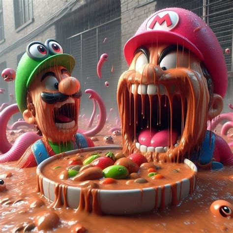 Mario Worm Muckbang Cursed Ai Generated Images Youtube