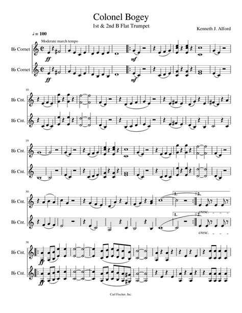 Colonel Bogey Sheet Music For Trumpet Download Free In Pdf Or Midi