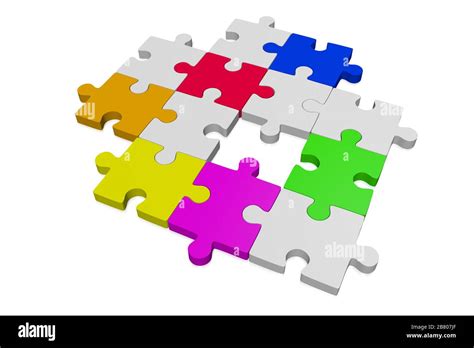 3d Jigsaw Puzzle Illustration Stock Photo Alamy