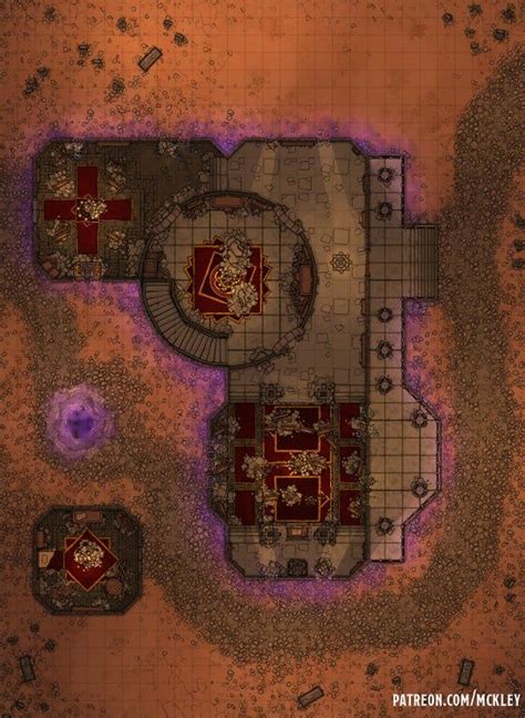 Descent into Avernus: Elturel Chapel [30x41] | Dungeon maps, Map art ...