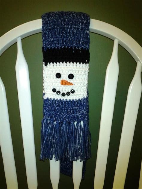 Crochet Snowman Scarf Pattern