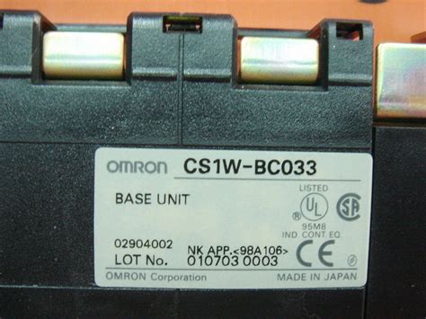 Omron Base Unit Cs1w Bc033 裕益科技自動化設備可程式編碼器plc分散式控制系統dcs