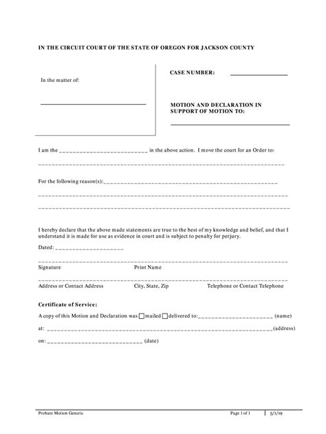 Fillable Online Probate Generic Motion And Order Fax Email Print