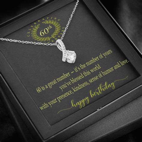 Personalized Gifts 60th Birthday Dainty 60th Birthday Necklace | Etsy