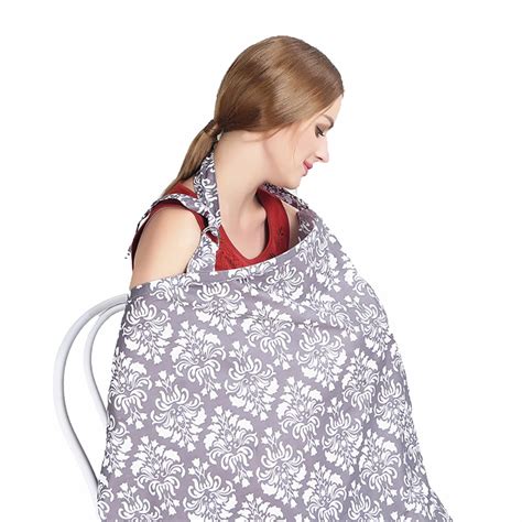 Breathable Breastfeeding Cover 100 Cotton Muslin Nursing Cloth L Large Size Big Nursing Cover