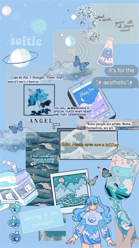 Blue Gray Aesthetic Collage