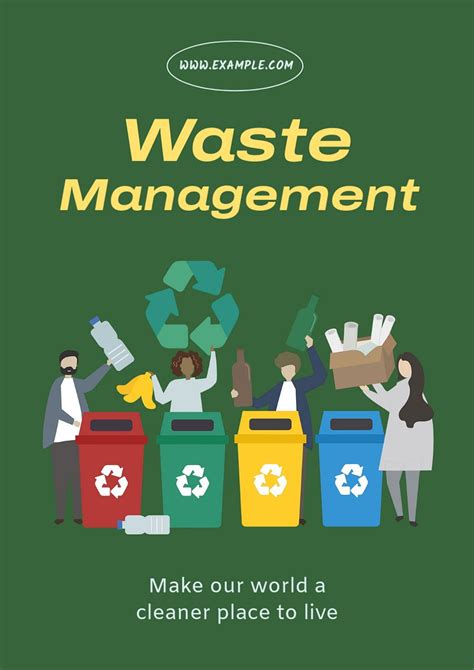 waste management poster template editable premium editable template