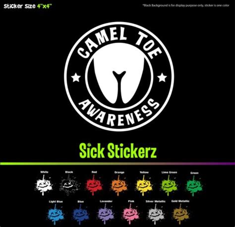 Camel Toe Awareness Sex Vinyl Decal Bumper Sticker Car Window Funny Humor Ebay