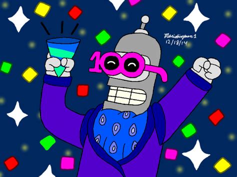 Bender Partying By Mariosimpson1 On Deviantart