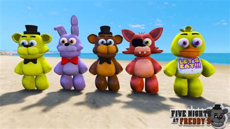 GTA 5 Mods FNAF Plushies Bundle (Bonus 1 Ped) - GTA 5 Mods Website