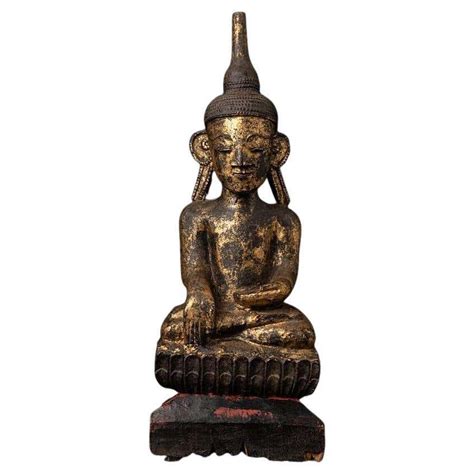 Antique Wooden Burmese Buddha Statue From Burma For Sale At 1stdibs