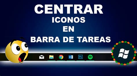 Centrar Iconos De La Barra De Tareas En Windows 10 YouTube