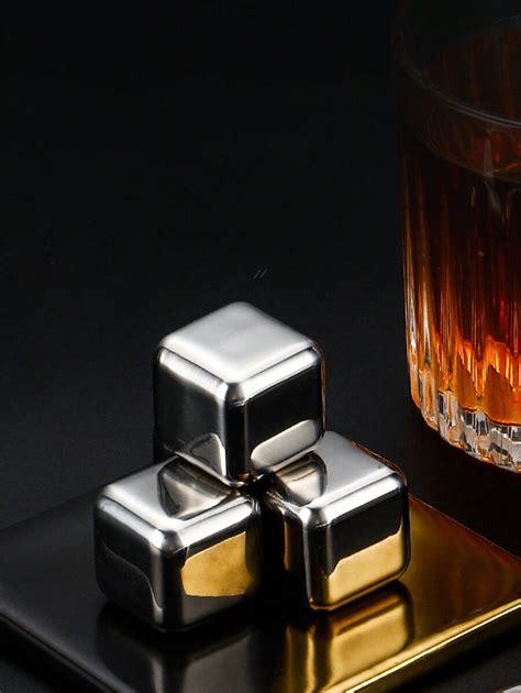 Pcs Stainless Steel Ice Cubes Frozen Ice Tartar Set Metal