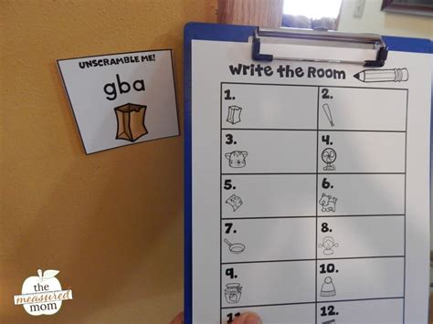 Write The Room Activity For Short A Words The Measured Mom