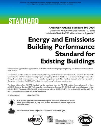 ASHRAE Standard For Existing Buildings Focuses On Decarbonization