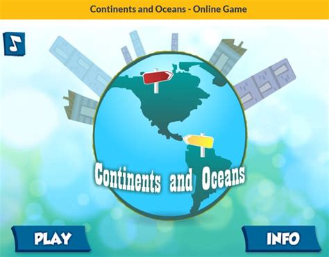 Continents and Oceans - Online Game | Continents and oceans, Continents ...