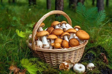 Premium Photo Fresh Porcini Mushrooms