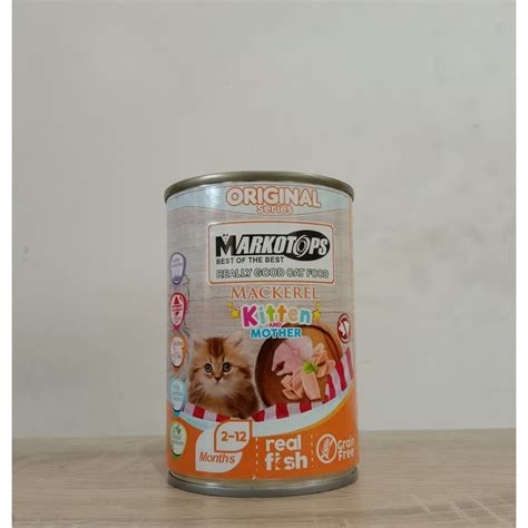 Jual MARKOTOP KALENG KITTEN AND MOTHER MAKANAN KUCING BASAH 400GR