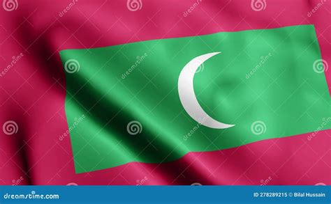 Maldives Flag Video Waving In Wind Maldives Flag Wave Loop Waving In