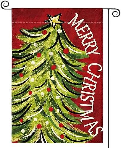 Amazon Baccessor Merry Christmas Garden Flag Vertical Burlap