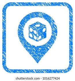 Dice Map Pointer Grainy Textured Icon Stock Vector Royalty Free