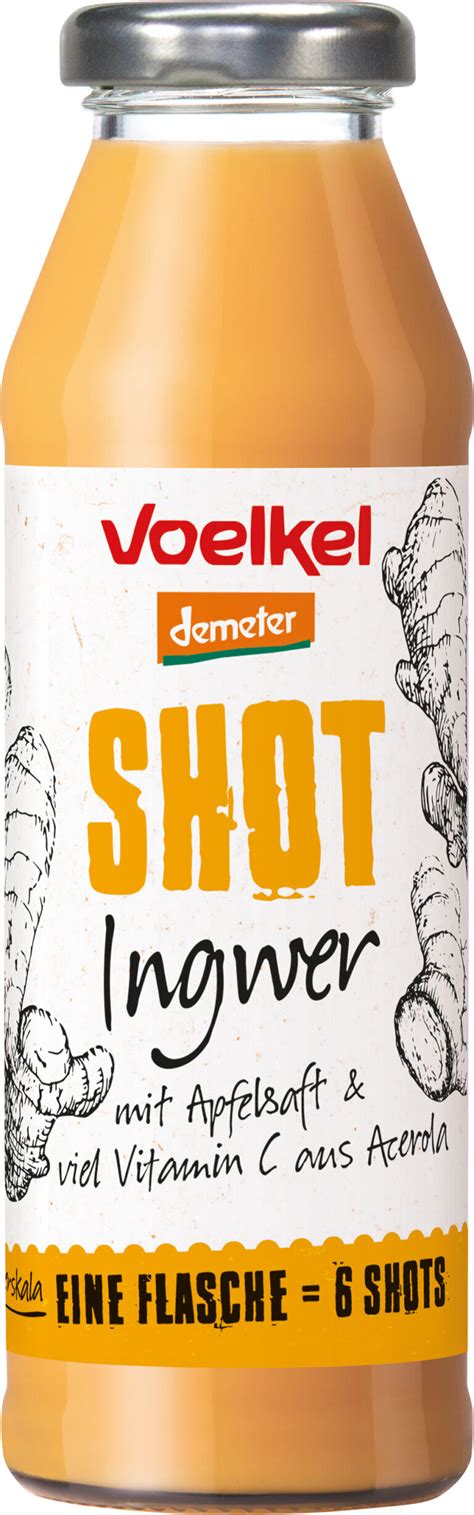 Voelkel Shot Ingwer Mit Apfelsaft Und Viel Vitamin C Aus Acerola L