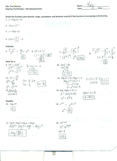 Precalculus Worksheets : 8 Best Images of Pre Calculus Worksheets