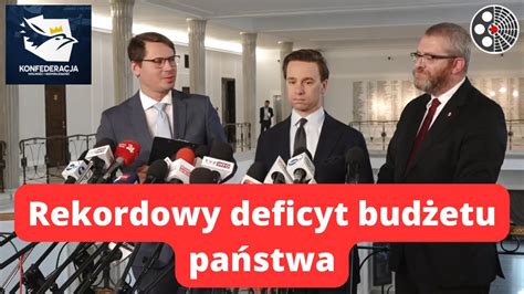 Konfederacja Rekordowy deficyt budżetu państwa na koniec rządów PiS