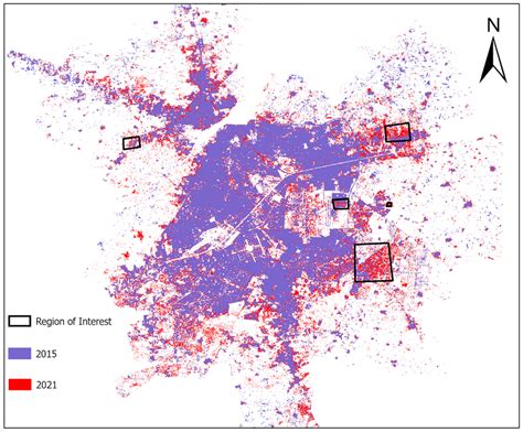 Spatio Temporal Impervious Surface Expansion Map Of The Study Area