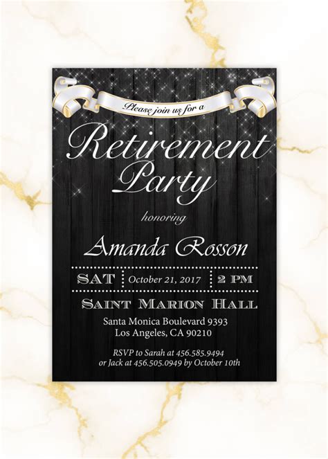 Free Printable Retirement Invitations Templates Freeprintable Me