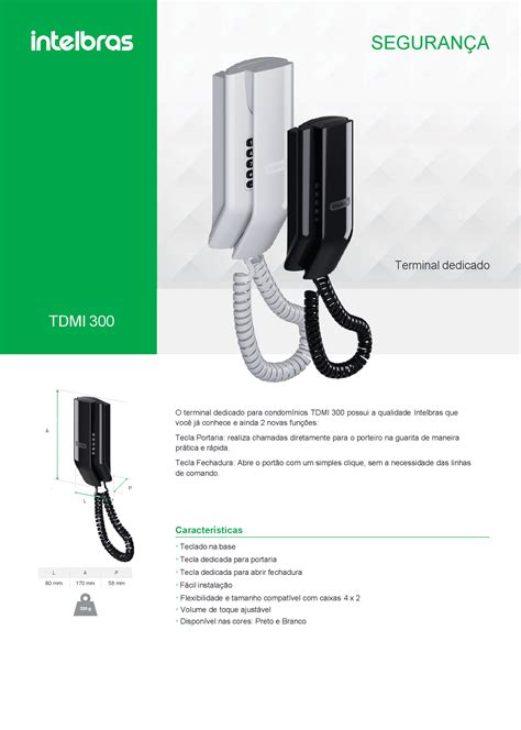 Terminal Dedicado Tdmi Preto Intelbras