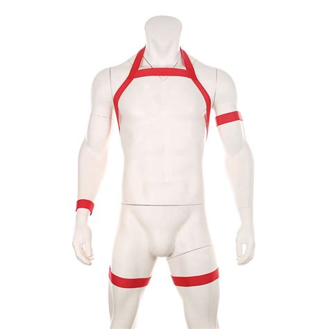 Men S Harness Halter Elastic Straps Lingerie Body Chest Harness Costume EBay