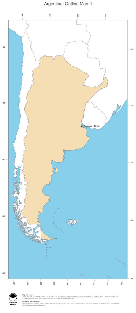 Blank Map Of Argentina