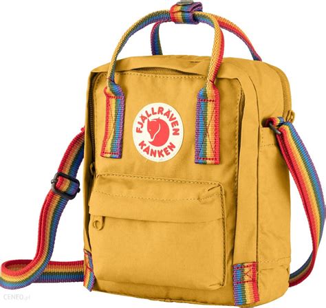 Torba Na Rami Fjallraven Kanken Rainbow Sling Ochre Rainbow