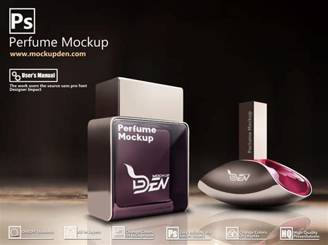 37+ Stunning Free Perfume Mockup in PSD & Vector Template