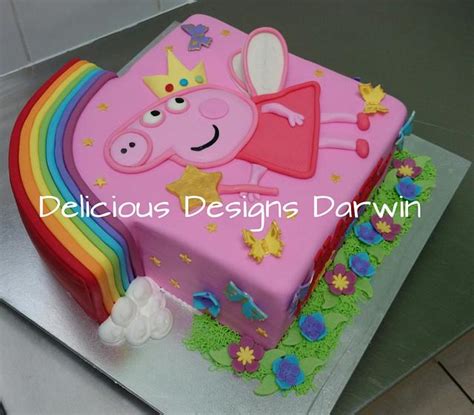 Rainbow Peppa Pig Cake Decorated Cake By Delicious Cakesdecor