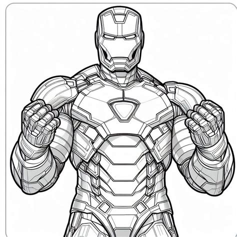Homem De Ferro Desenho Para Colorir Facil - 9