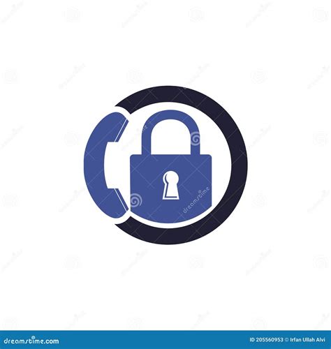 Secure Call Icon Logo Design. Stock Vector - Illustration of handset