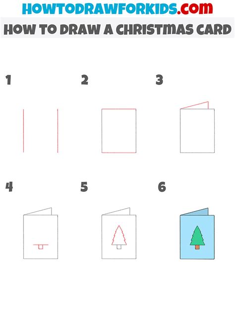 How to Draw a Christmas Card - Easy Drawing Tutorial For Kids